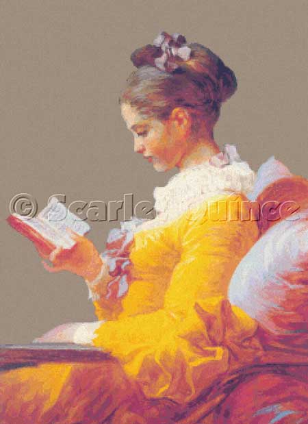 Young Girl Reading, A (detail) - Jean-Honore Fragonard