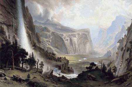 Domes of the Yosemite  - Albert Bierstadt