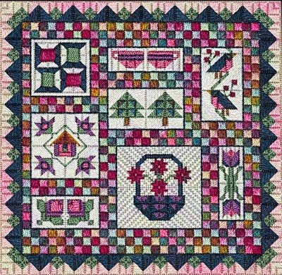 click here to view larger image of Memory Quilt (counted canvas work)