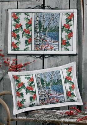 click here to view larger image of Winter Trees/Flowers (counted cross stitch kit)