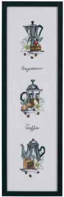 click here to view larger image of Three Coffee Pots (counted cross stitch kit)
