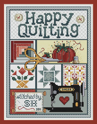 click here to view larger image of Happy Quilting (chart)