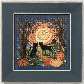 click here to view larger image of Moonlit Kitties (2011) (counted cross stitch kit)