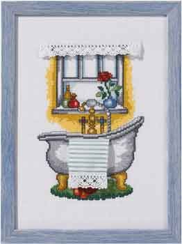click here to view larger image of Bathroom (counted cross stitch kit)