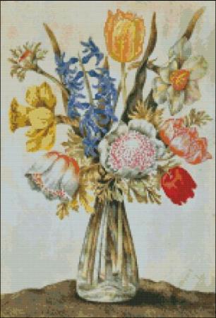 Garzoni - Bouquet of Flowers in a Glass Vase