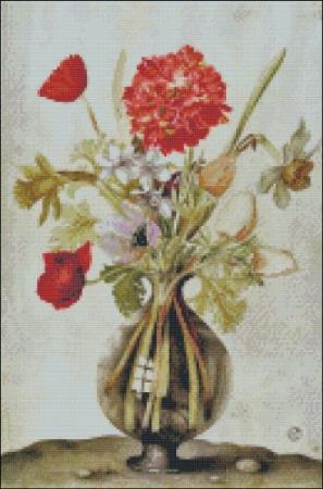 Garzoni - Carnations in a Glass Vase