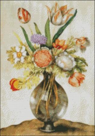 click here to view larger image of Garzoni - Tulips in a Glass Vase (chart)