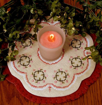 Little Candle Mats- Flower Wreath