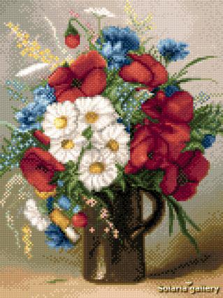 Small Bouquet of Poppies and Daisies