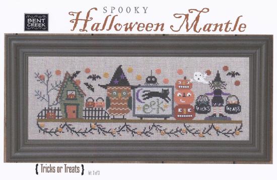 click here to view larger image of Spooky Halloween Mantle - Tricks or Treats (counted cross stitch kit)
