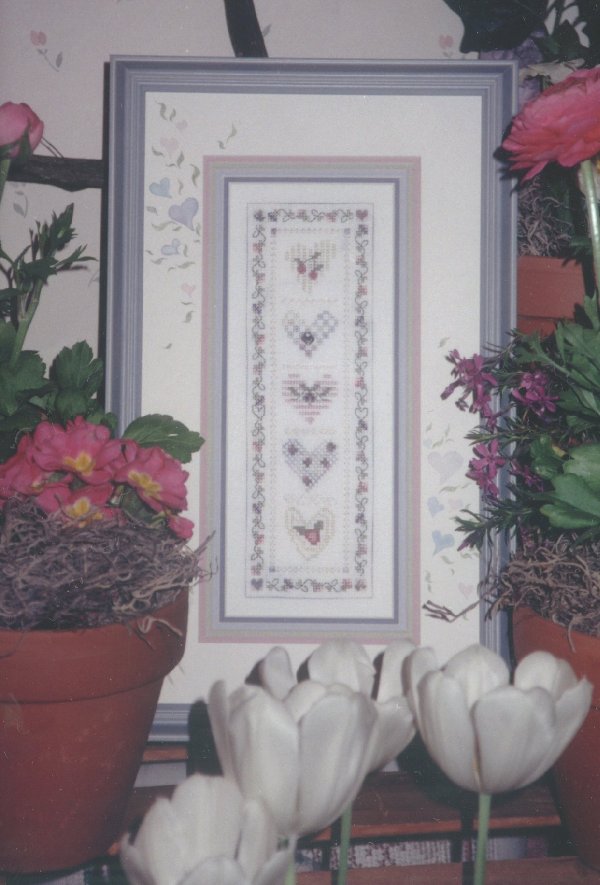 click here to view larger image of Heart Blooms (counted cross stitch kit)