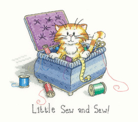 click here to view larger image of Little Sew & Sew - Cats Rule (counted cross stitch kit)