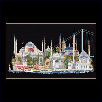 Istanbul (on black aida)