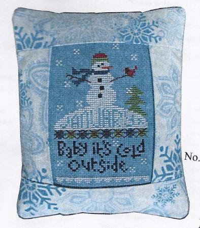 click here to view larger image of January - Baby It's Cold Outside - Medium Pillow Kit (counted cross stitch kit)