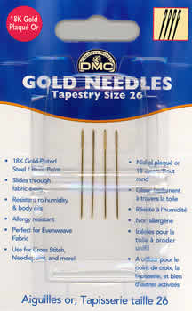 DMC Gold Tapestry Needles - Size 26