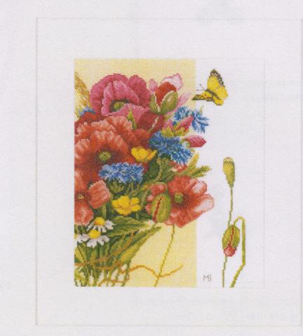 click here to view larger image of Poppies - Marjolein Bastin (counted cross stitch kit)