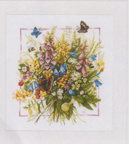 click here to view larger image of Summer Bouquet - Marjolein Bastin - 27ct (counted cross stitch kit)