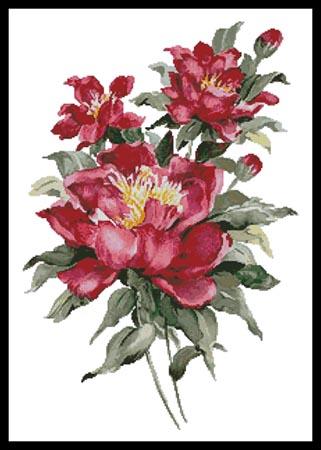 click here to view larger image of Red Peonies  (Joy Waldman) (chart)