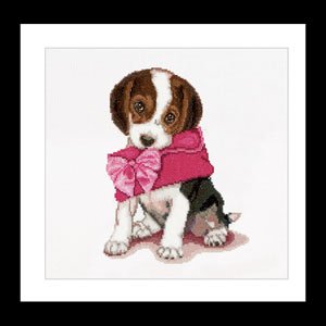 click here to view larger image of Puppy Love (counted cross stitch kit)