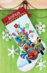 click here to view larger image of Santas Sidecar Stocking (counted cross stitch kit)