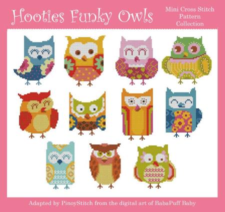 click here to view larger image of Hooties Funky Owls (chart)