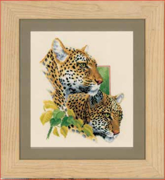 click here to view larger image of Leopard Couple (counted cross stitch kit)