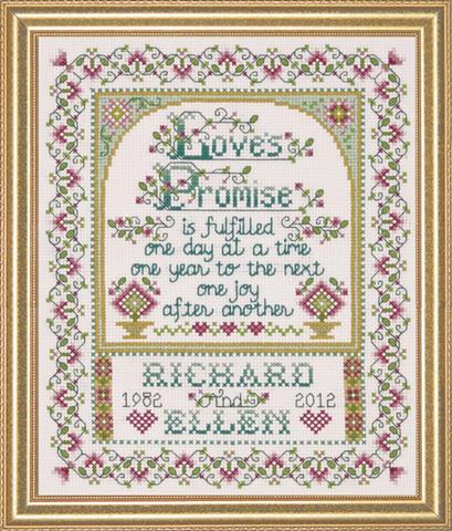click here to view larger image of Loves Promise (counted cross stitch kit)