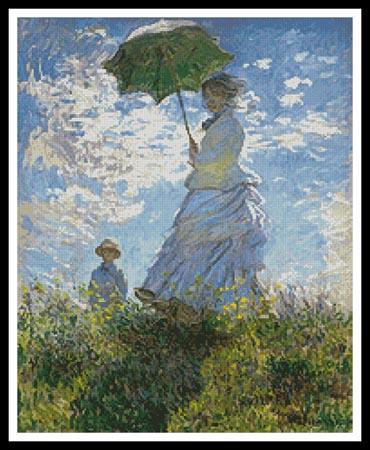 Woman with a Parasol  (Claude Monet)