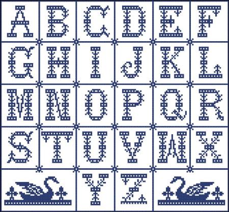 Alphabet Sampler Swan