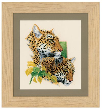 click here to view larger image of Leopard Couple (counted cross stitch kit)