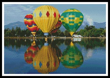Hot Air Balloons Reflection