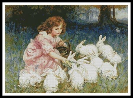 click here to view larger image of Feeding The Rabbits  (Frederick Morgan) (chart)
