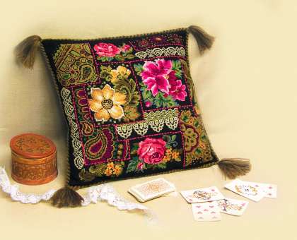 click here to view larger image of Flower Arrangement Cushion (counted cross stitch kit)
