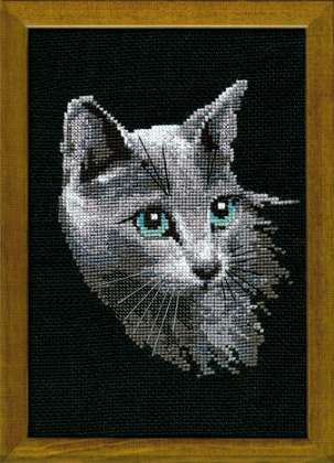 click here to view larger image of Russian Blue (counted cross stitch kit)