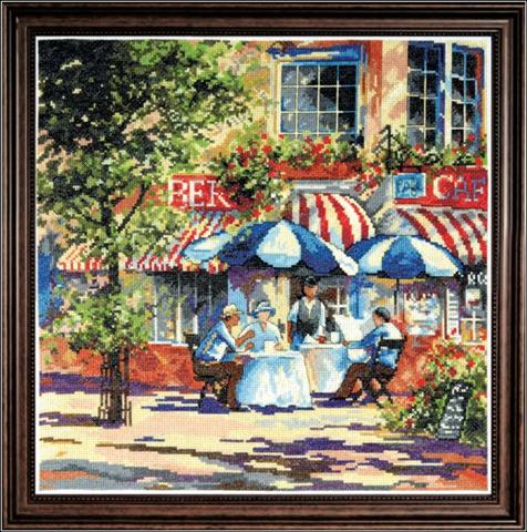 click here to view larger image of Cafe in the Sun (counted cross stitch kit)