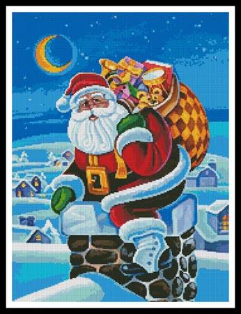 click here to view larger image of Santa in Chimney (chart)