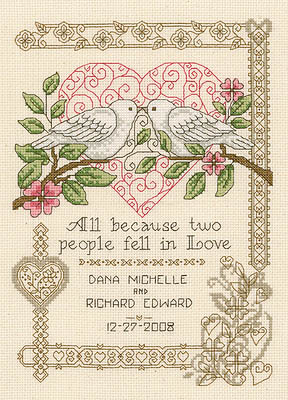 click here to view larger image of All Because - Diane Arthurs (counted cross stitch kit)