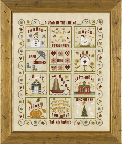 click here to view larger image of Year In The Life Of..., A (Kit) 16ct Aida (counted cross stitch kit)