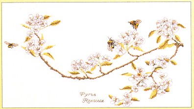 click here to view larger image of Bees And Blossoms (counted cross stitch kit)
