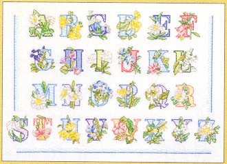 Flower Alphabet - Linen