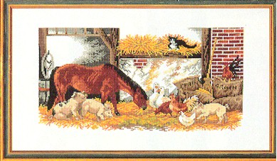 click here to view larger image of Barnyard Friends (counted cross stitch kit)