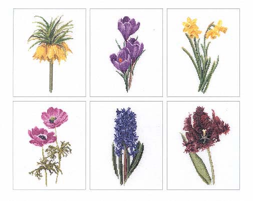 click here to view larger image of Blooming Flowers (Floral Study 3) -  36ct Linen (counted cross stitch kit)