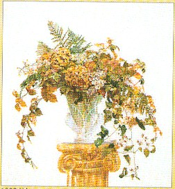 click here to view larger image of Golden Bouquet - Linen (counted cross stitch kit)