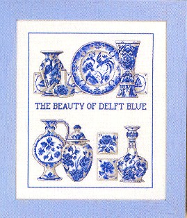 click here to view larger image of Delft Blue Dinnerware (counted cross stitch kit)