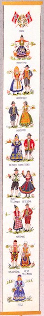 click here to view larger image of Native Costumes Bellpull (counted cross stitch kit)
