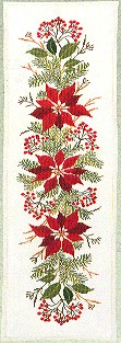 click here to view larger image of Poinsettia Tabletopper (counted cross stitch kit)