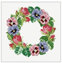 click here to view larger image of Viola Wreath (chart)