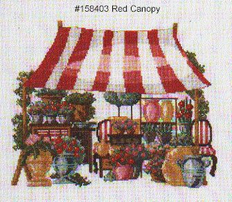 Open Market With Red Canopy