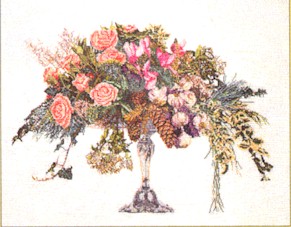 click here to view larger image of Winter Bouquet - Linen (counted cross stitch kit)