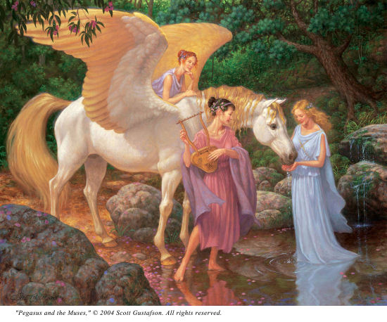 click here to view larger image of Pegasus and the Muses (chart)